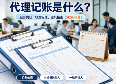 代理记账是什么?服务内容、收费标准、避坑指南(2026科普)